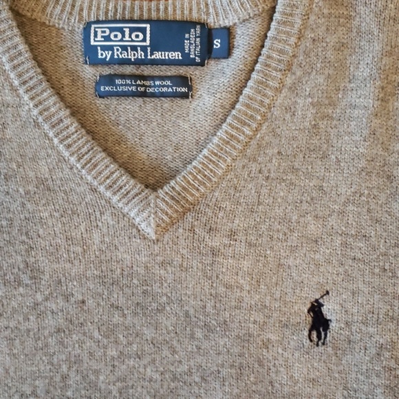Grey Polo Wool Pullover Sweater - Picture 2 of 3